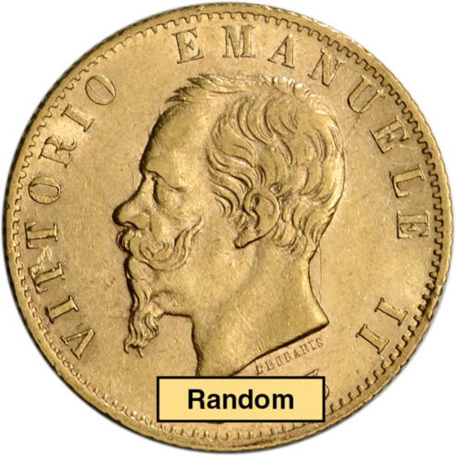 Italy Gold 20 Lire - Vittorio Emanuele (.1867 Oz) - Xf/au - Random Date