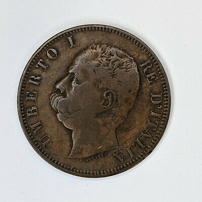 1893 R Italy Copper 10 Centesimi Circ - 182540v